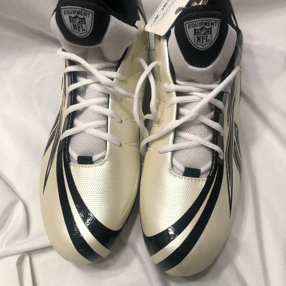REEBOK BURNER SPEED HIGH TOPS CLEATS BLK/PEARL WHT